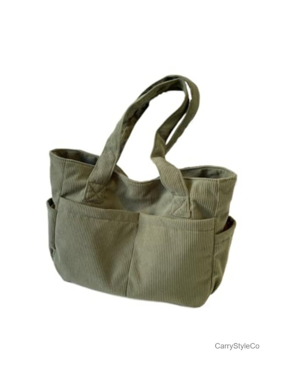 Corduroy Tote Bag Large Capacity Shoulder Bag Work Travel Purse